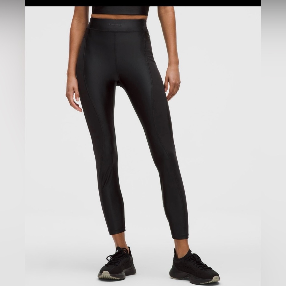 Lululemon Athletica Women's satin  Black Leggings